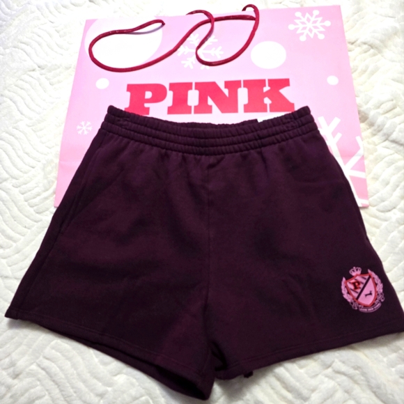 PINK Victoria's Secret Pants - PINK IVY Fleece Sweat Short. Wild Rose. Size S